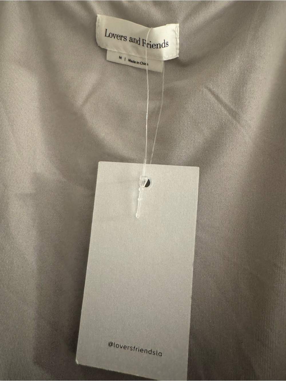 For Love And Lemons Silver Metallic Knot-Front Maxi Dress - Picture 5 of 7